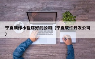 范县宁夏制作小程序好的公司（宁夏软件开发公司）