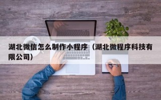 范县湖北微信怎么制作小程序（湖北微程序科技有限公司）
